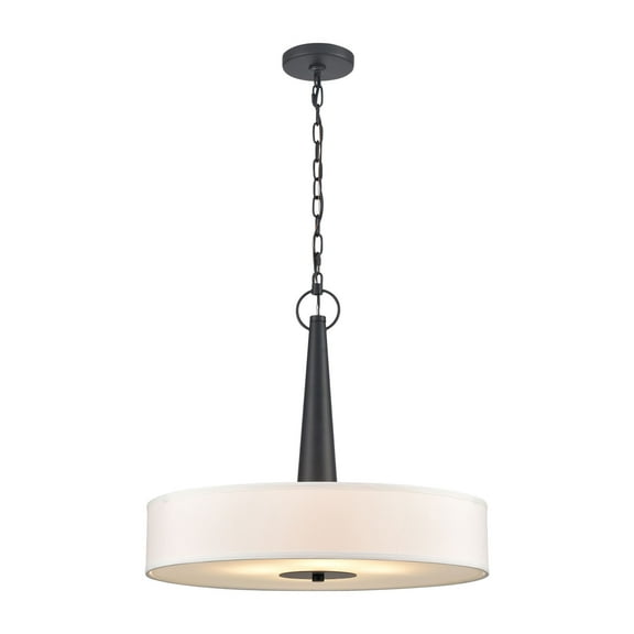 Contemporary Home Living 22" Matte Black Hanging Pendant Ceiling 4-Light Fixture