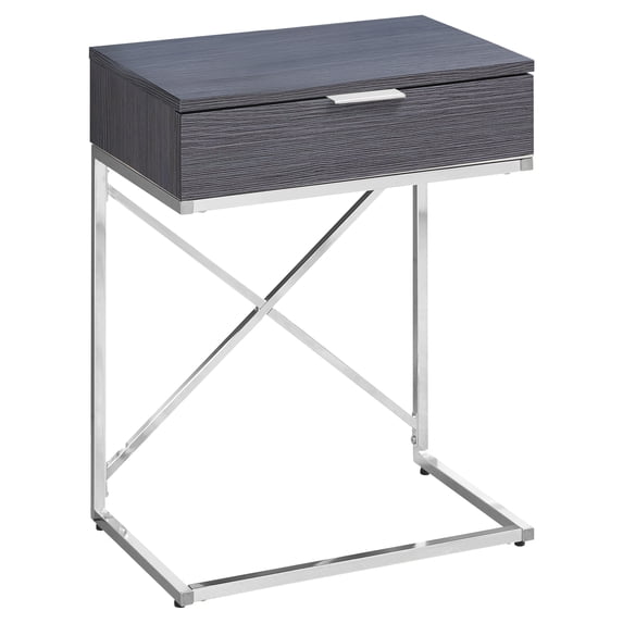 Contemporary Home Living 23.5" Gray and Silver Contemporary Rectangular Accent Table