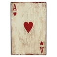thumbnail image 1 of 23.5" Ivory and Red Ace of Hearts Rectangular Wall Sign, 1 of 4