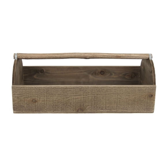 23.75" Brown Contemporary Style Handmade Storage Caddy