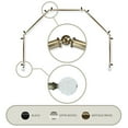thumbnail image 1 of Contemporary Home Living 232" Gold Solid Contemporary 5-Sided Bay Window Curtain Rod, 1 of 1