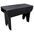 thumbnail image 1 of Contemporary Home Living 24" Black Unique Rectangular Comfortable Bench, 1 of 2