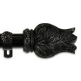 thumbnail image 1 of Contemporary Home Living 246.25" Black Solid Contemporary Single Curtain Rod, 1 of 2