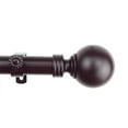 thumbnail image 1 of Contemporary Home Living 246" Mahogany Brown Solid Contemporary Round Single Curtain Rod, 1 of 3
