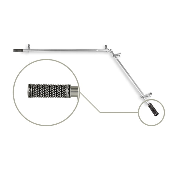 Contemporary Home Living 249.5" Silver Solid Contemporary Corner Window Curtain Rod