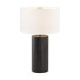 thumbnail image 1 of Contemporary Home Living 26" Black Textured Cylindrical LED Lighted Table Lamp with Drum Shade, 1 of 2
