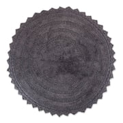Contemporary Home Living 27.5" Gray Round Crochet Bath Mat