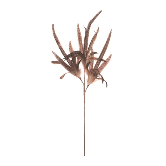 Contemporary Home Living 29" Brown Feather Tri Branch Fall Harvest Spray