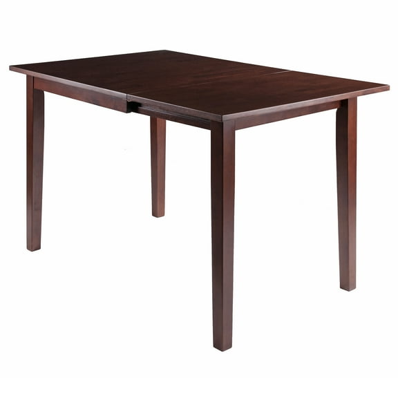 Contemporary Home Living 29 Brown Walnut Dining Table with Drop Leaf