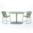thumbnail image 1 of Contemporary Home Living 3-Piece Crackle Green Contemporary Outdoor Furniture Patio Bistro Set, 1 of 7