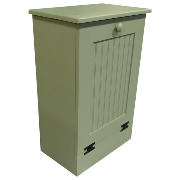 Contemporary Home Living 30.25" Sage Green Tilt Out Solid-Finished Trash Bin