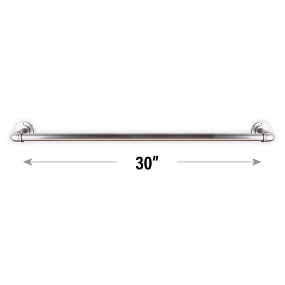 Contemporary Home Living 30" Silver Contemporary Industrial Pipe Towel Rack