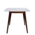 thumbnail image 1 of Contemporary Home Living 31.5" White and Brown Square Italian Carrara Marble Dining Table, 1 of 9