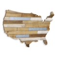 thumbnail image 1 of Contemporary Home Living 31" Galvanized Striped USA Map Wall Decoration, 1 of 4