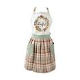 thumbnail image 1 of Thankful Wreath Fall Harvest Cotton Kitchen Apron - 40" - Ivory and Brown, 1 of 3