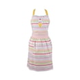 thumbnail image 1 of Contemporary Home Living Summer Chillin' Striped Chef Kitchen Apron - 40" - White and Peach, 1 of 8
