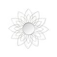thumbnail image 1 of Contemporary Home Living 35.75" Silver Metal Flower Framed Wall Mirror, 1 of 5