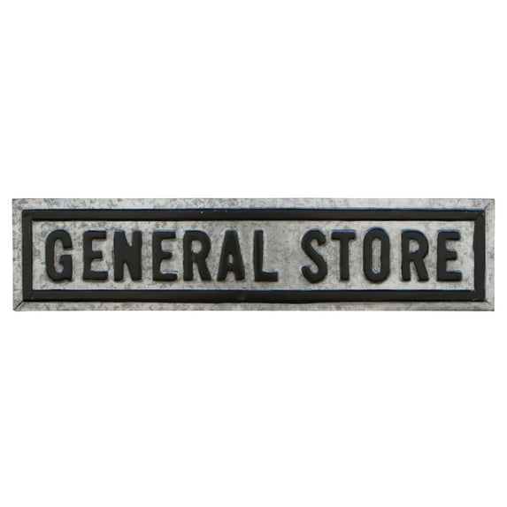 Contemporary Home Living 36.5" Black and Silver General Store Wall Sign