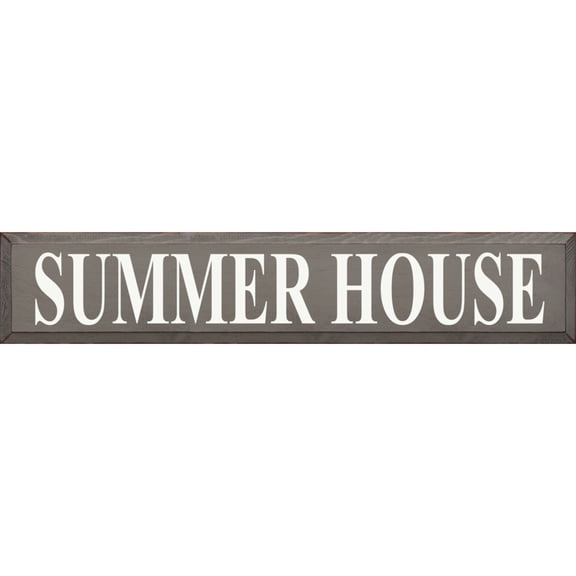 36" Anchor Gray and White Rectangular Summer House Wood Sign