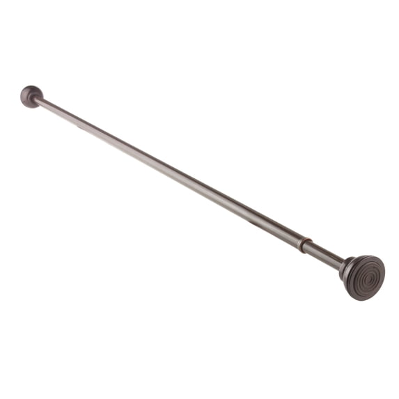 Contemporary Home Living 36" Brown Contemporary Spring Tension Curtain Rod