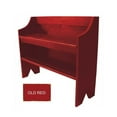 thumbnail image 1 of Contemporary Home Living 36" Burgundy Red Distressed Bench and Shoe Storage, 1 of 2