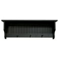 thumbnail image 1 of Contemporary Home Living 36" Distressed Red Rectangular Storage Shelf with Pegs, 1 of 3