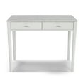 thumbnail image 1 of Contemporary Home Living 36" White Italian Carrara Marble Top Console Table with Drawers, 1 of 7