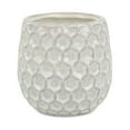 thumbnail image 1 of Contemporary Home Living 4.5" White Round Hexagonal Glazed Planter, 1 of 3
