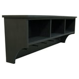 Contemporary Home Living 4' Black Rectangular Storage Shelf with ...