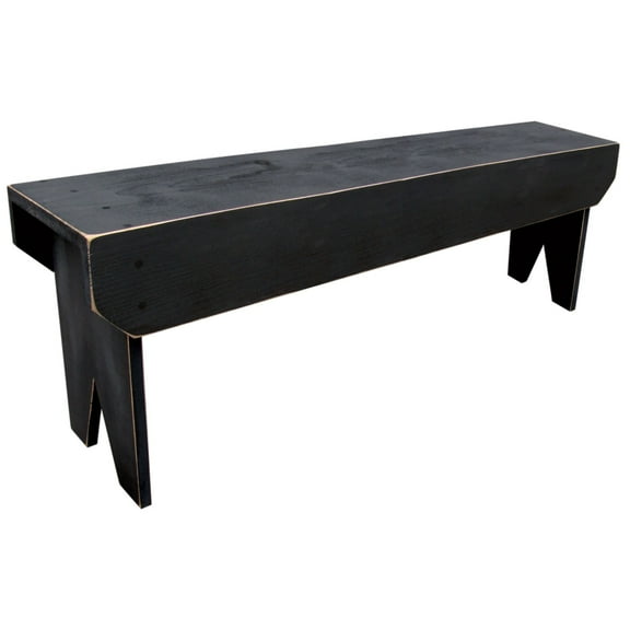 Contemporary Home Living 4' Distressed Onyx Black Modern Style Simple Bench