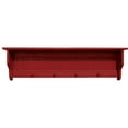 thumbnail image 1 of Contemporary Home Living 4' Distressed Red Rectangular Storage Shelf with Pegs, 1 of 2