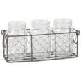 thumbnail image 1 of Contemporary Home Living 4-Piece Vintage-Style Metal Wire Caddy With Vases 11.25", 1 of 5