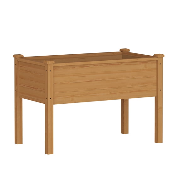 Contemporary Home Living 4' Tawny Brown Traditional Wooden Easy Grow Planter
