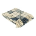 thumbnail image 1 of Contemporary Home Living 4' x 5' Blue and Beige Rectangular Essential Woven Plaid Throw, 1 of 7