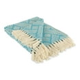 thumbnail image 1 of 4' x 5' Blue and Beige Rectangular Home Essentials Woven Throw, 1 of 7