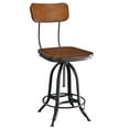thumbnail image 1 of Contemporary Home Living 40.5" Brown and Black Adjustable Stool with Low Rise Back, 1 of 4