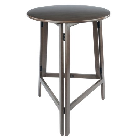 Contemporary Home Living 40" Oyster Gray Folding Round Table