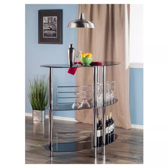 Contemporary Home Living Martini Bar Unit - 41.75" - Black