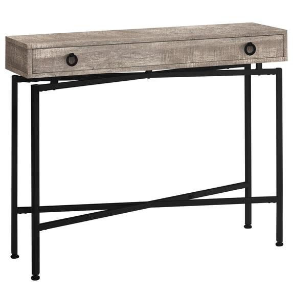 42.5" Taupe Brown Contemporary Rectangular Console Table Accent
