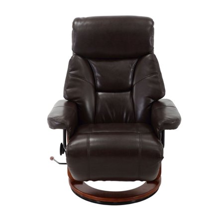 Contemporary Home Living 44.75" Chocolate Brown Bishop Adjustable Recliner