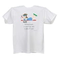 thumbnail image 1 of Contemporary Home Living 44" Large White T-shirt for Ladies with Book and Wine Design, 1 of 1