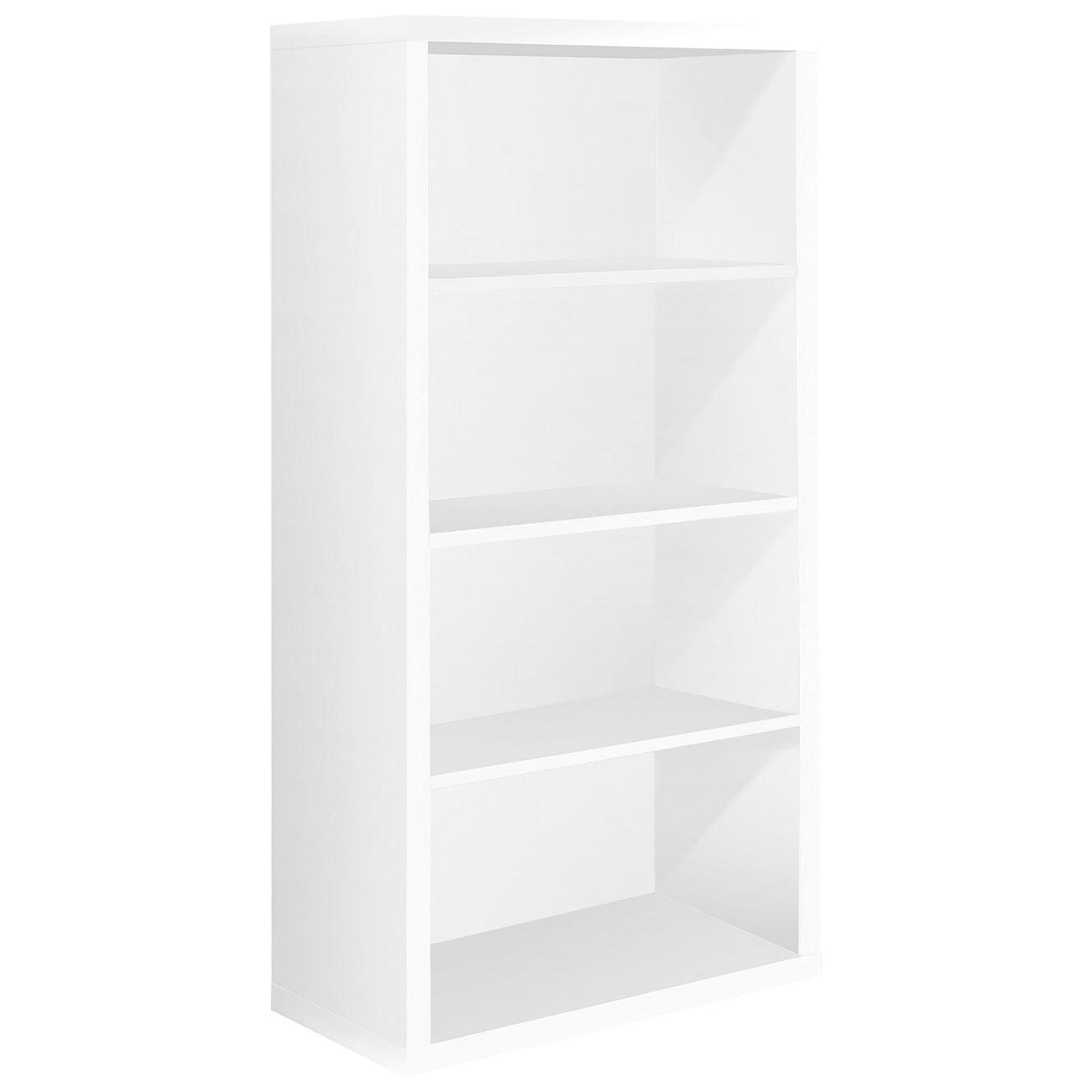 4 Tiers Rectangular White Bookshelf | with Drawer | Wood | for Style at Home | Costway | 48 inch Tall