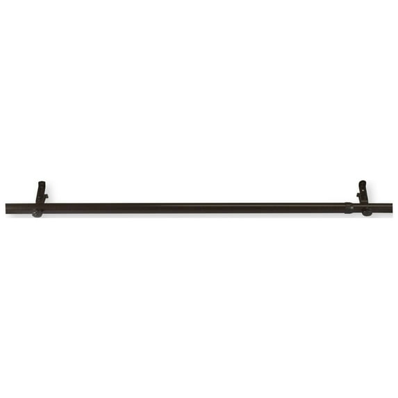 Contemporary Home Living 48" Brown Solid Contemporary Window Curtain Rod