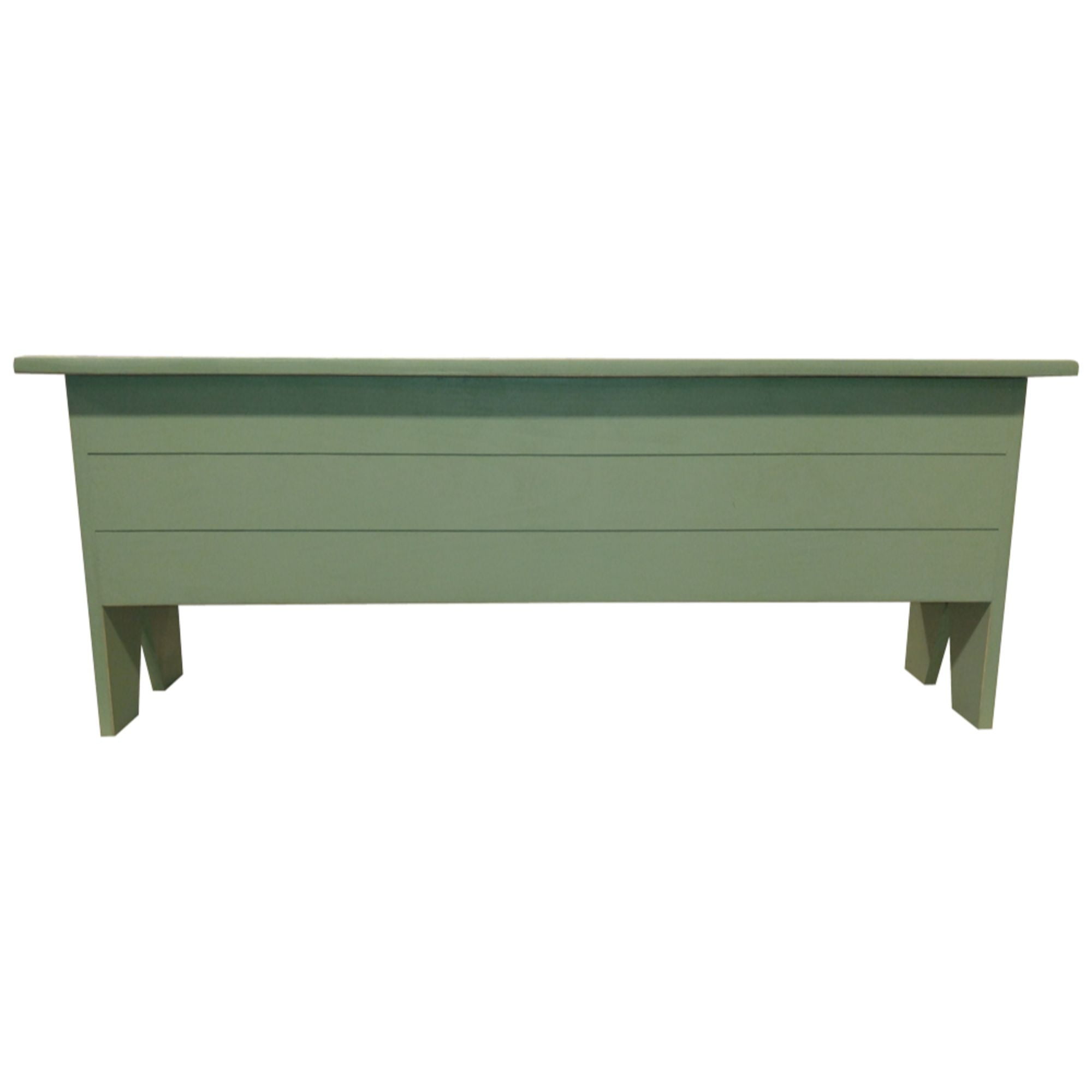 48" Distressed Green Pine Comfortable Storage Bench