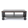 thumbnail image 1 of Contemporary Home Living 48" Rustic Brown and Black Rectangular Coffee Table, 1 of 7