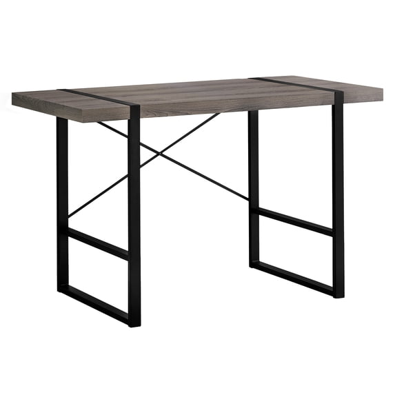 Contemporary Home Living 49" Taupe Gray and Black Contemporary Computer Desk