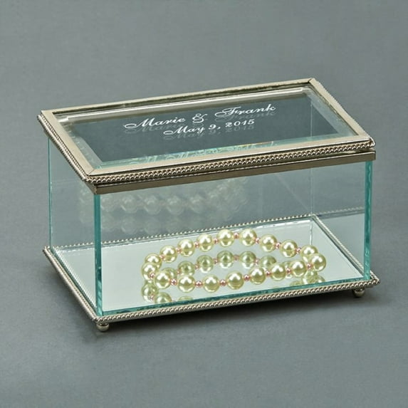 Contemporary Home Living 5.25" Rectangular Transparent Glass Hinged Box