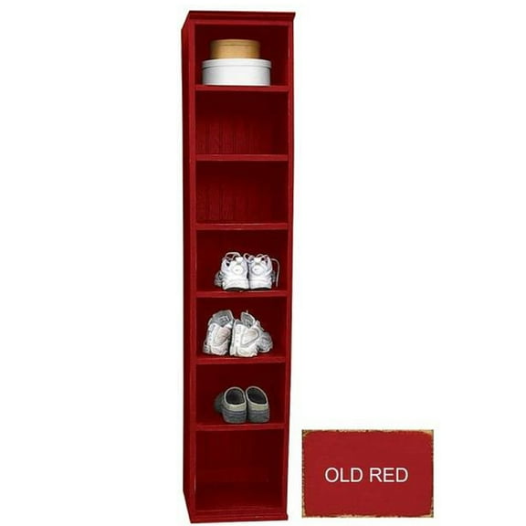 Contemporary Home Living 5.75' Old Red Distressed Entryway Locker