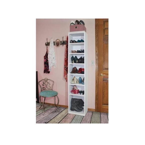 Contemporary Home Living 5.75' Cottage White Entryway Shoe Locker