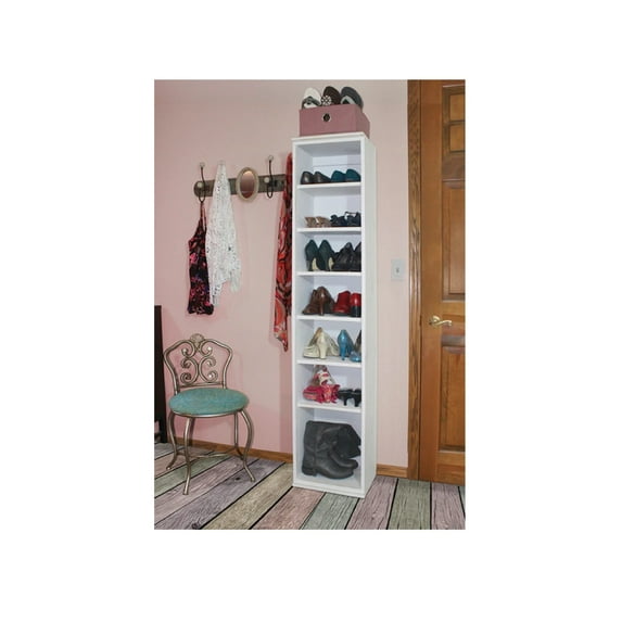 Contemporary Home Living 5.75' Cottage White Entryway Shoe Locker